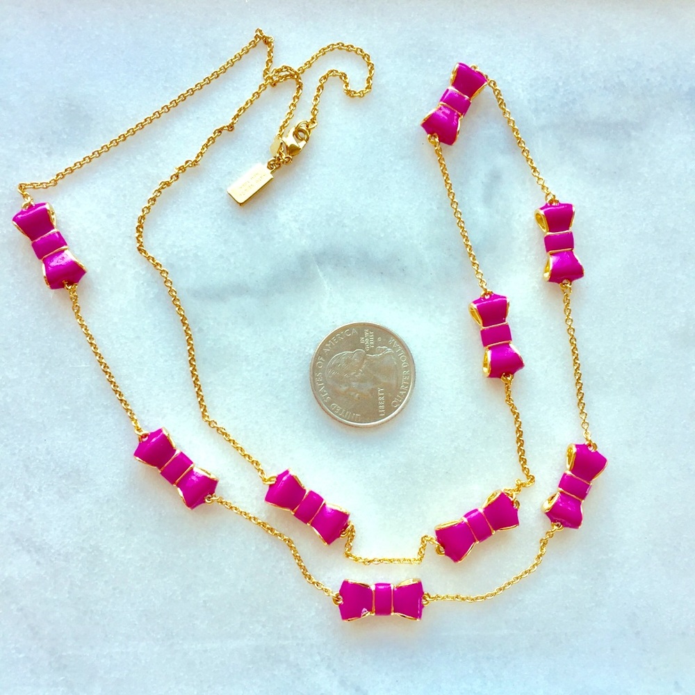 ♠️kate spade Take A Bow Necklace in Purple♠️